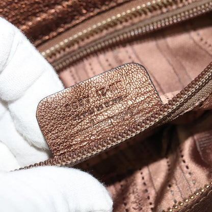 Salvatore Ferragamo Sofia Satchel Leather, BROWN, LEATHER, Handbag