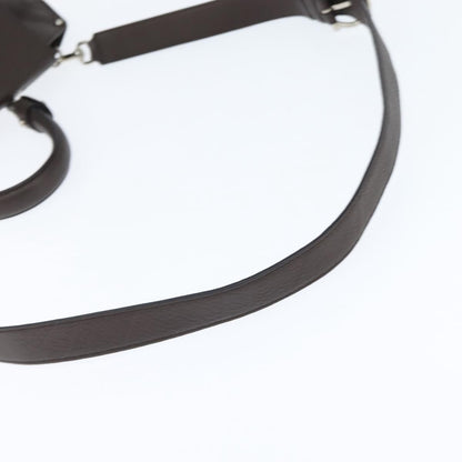 Salvatore Ferragamo Gancini handbag Leather, BROWN, LEATHER, Handbag