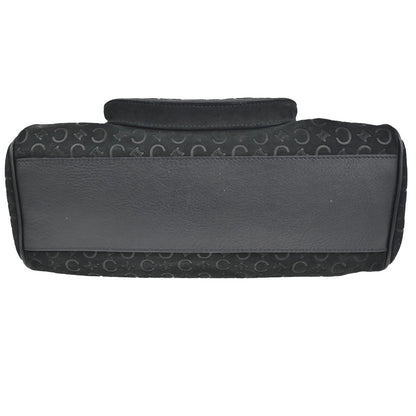 Celine C Macadam Handbag Suede, Black, Suede, Shoulder Bag