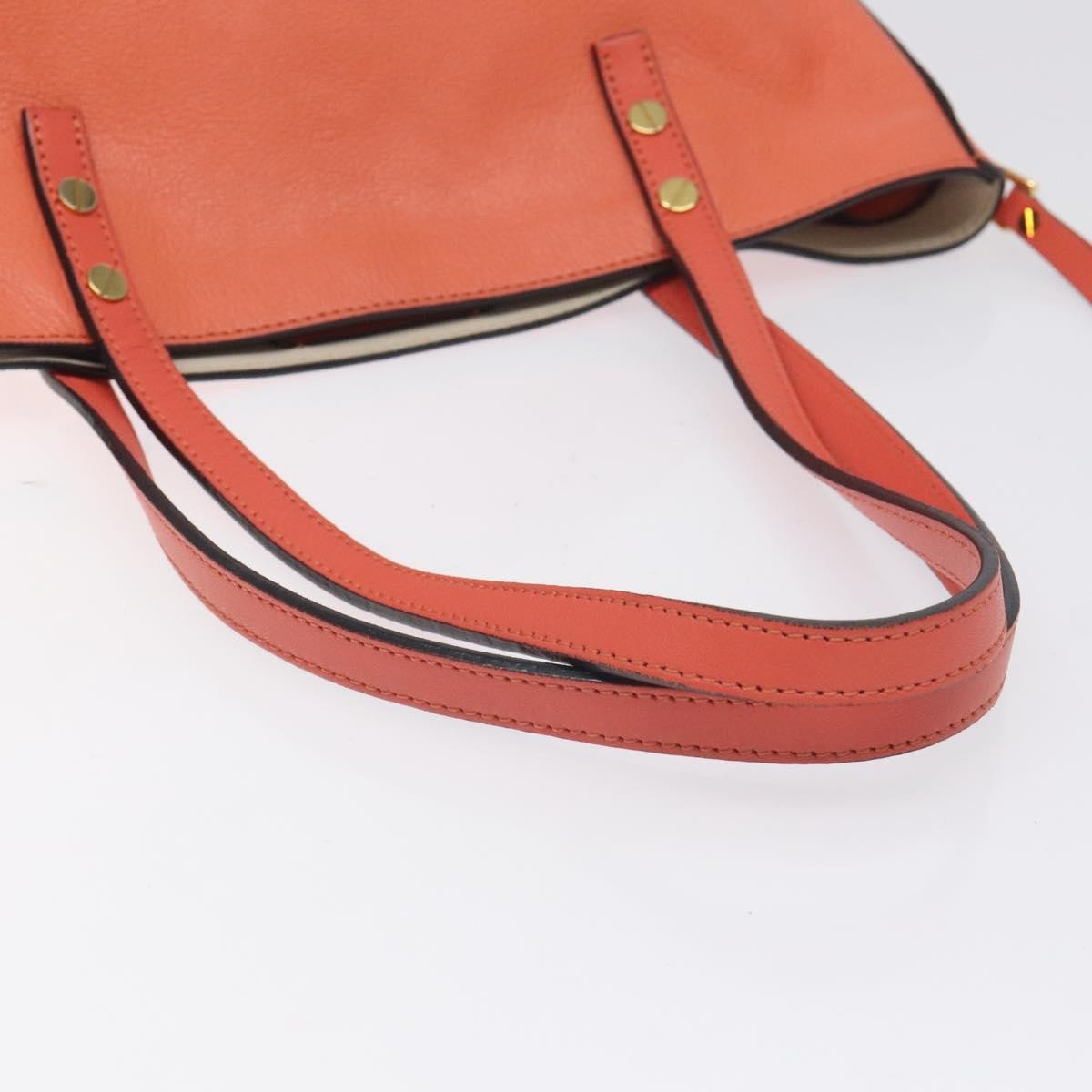 Chloe Dilan Tote Leather, ORANGE, LEATHER, Tote bag