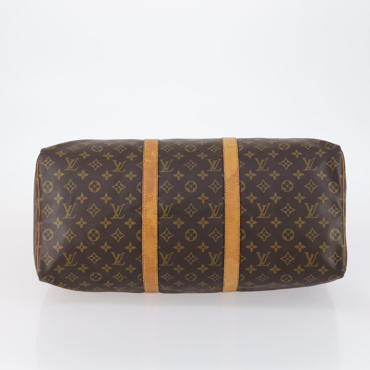 Louis Vuitton Keepall Bag Monogram Canvas, BROWN, CANVAS, Travel bag