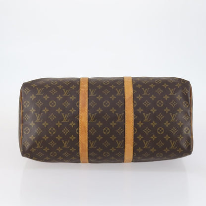 Louis Vuitton Keepall Bag Monogram Canvas, BROWN, CANVAS, Travel bag
