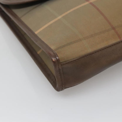 Burberry Nova check Pochette Canvas, BEIGE, CANVAS, Clutche & pouche