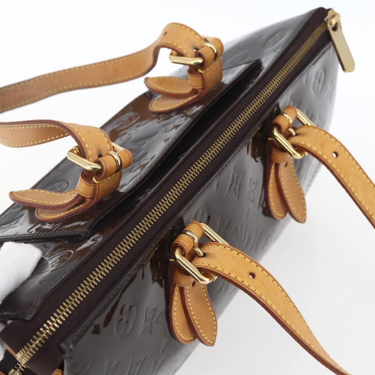 Louis Vuitton Rosewood Avenue Handbag Monogram Vernis, BURGUNDY, PATENT_LEATHER, Shoulder bag