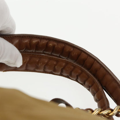 Prada Chain Shoulder Bag Tessuto, BEIGE, NYLON, Shoulder bag