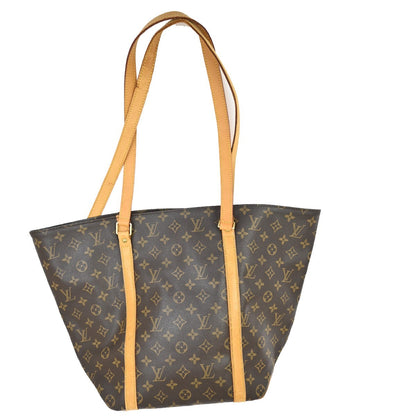 Louis Vuitton Shopping Sac Handbag Monogram Canvas, BROWN, CANVAS, Tote bag