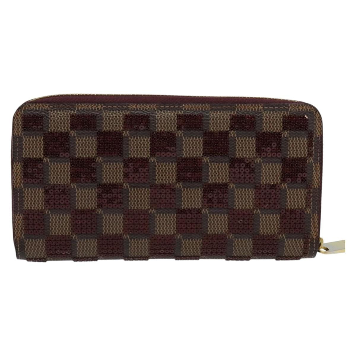 Louis Vuitton Zippy Wallet NM Damier Piet, RED, CANVAS, Wallets