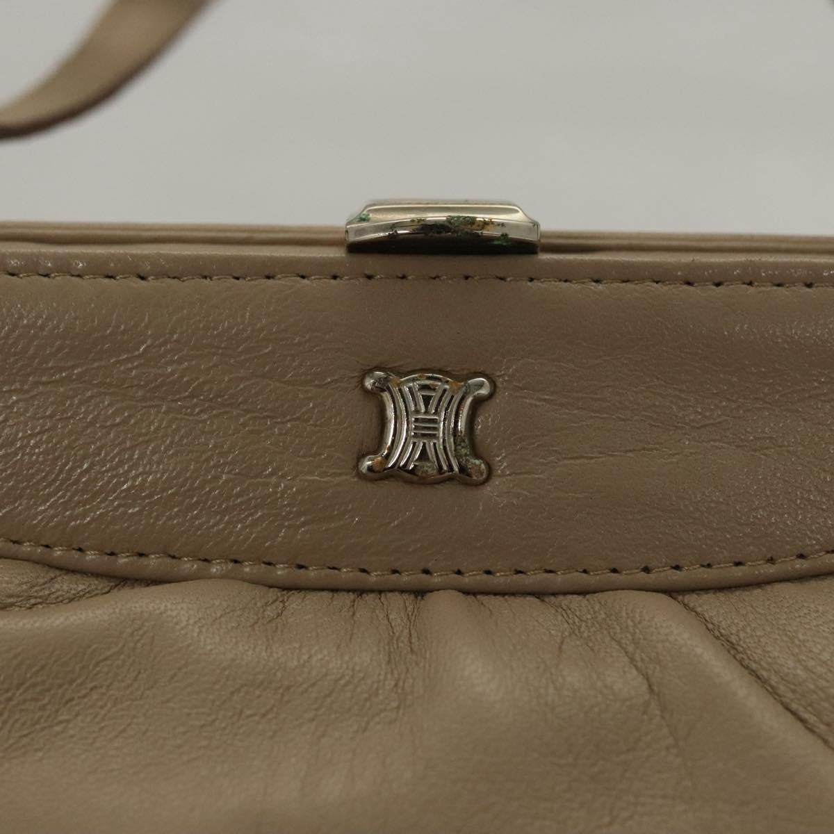 Celine Handbag Leather, BEIGE, LEATHER, Handbag