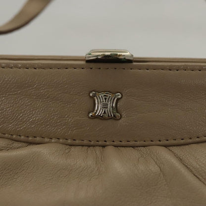 Celine Handbag Leather, BEIGE, LEATHER, Handbag
