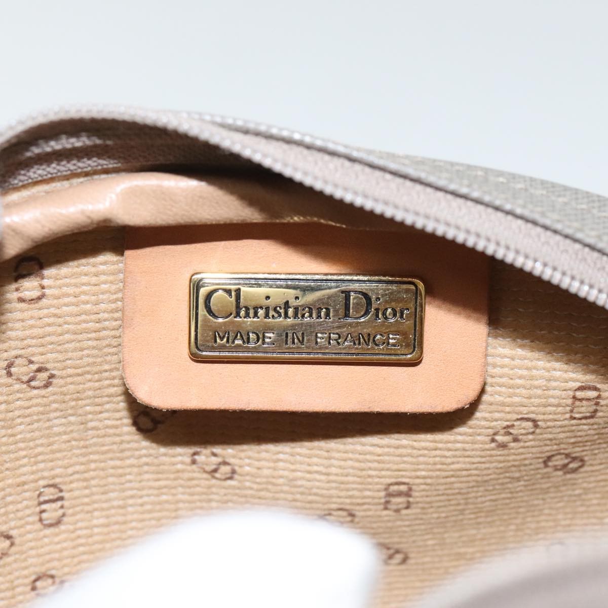 Christian Dior CD Shoulder bag Canvas and Leather, GRAY, CANVAS, Shoulder bag