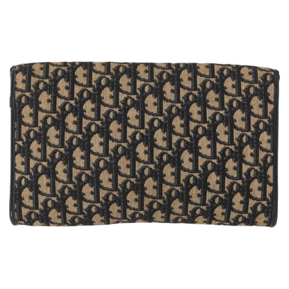 Christian Dior Vintage CD Chain Flap Shoulder Bag Diorissimo Canvas, NAVY, CANVAS, Shoulder bag