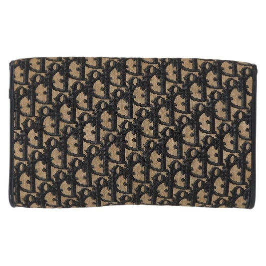 Christian Dior Vintage CD Chain Flap Shoulder Bag Diorissimo Canvas, NAVY, CANVAS, Shoulder bag