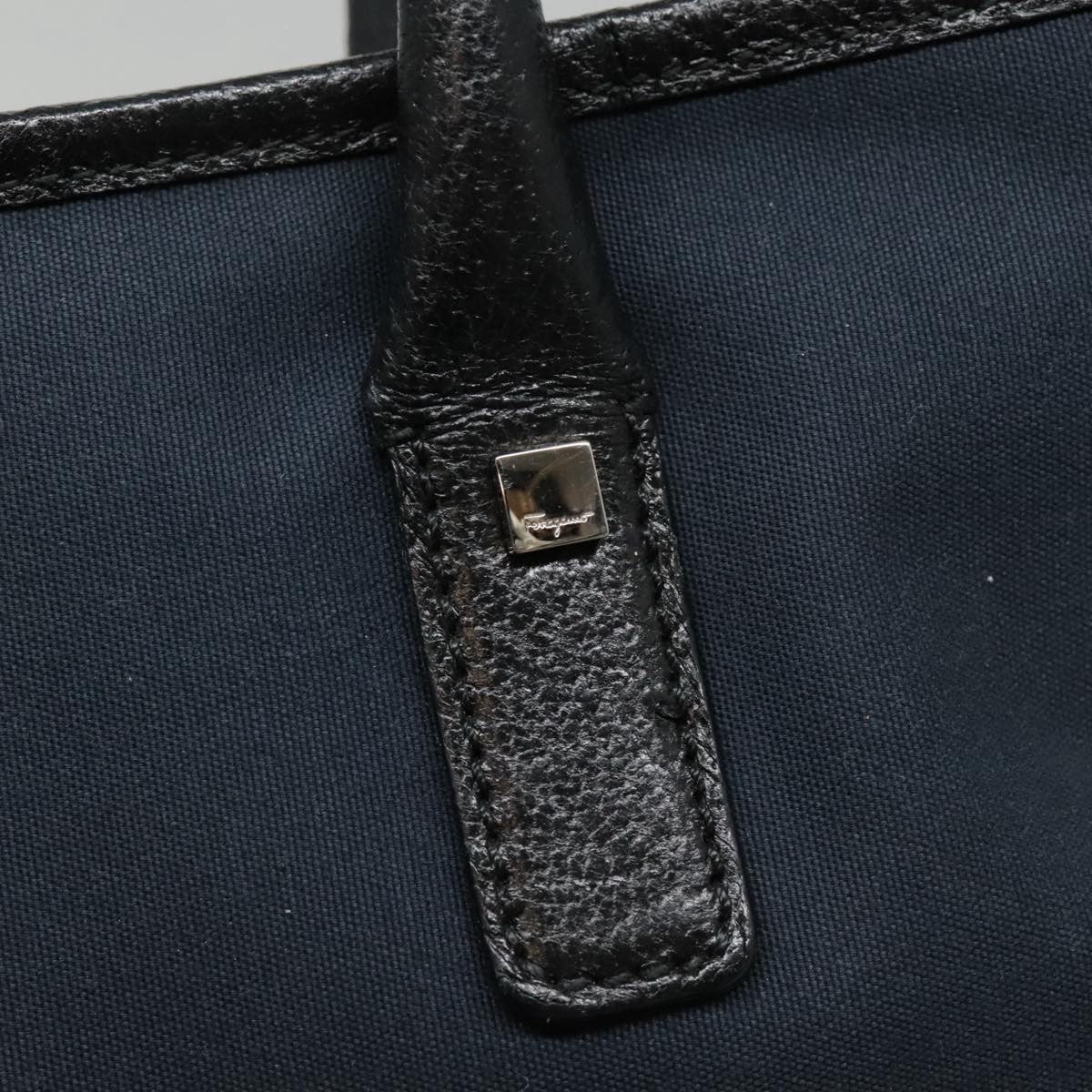 Salvatore Ferragamo Gancini Tote Gancini Canvas, NAVY, CANVAS, Tote bag