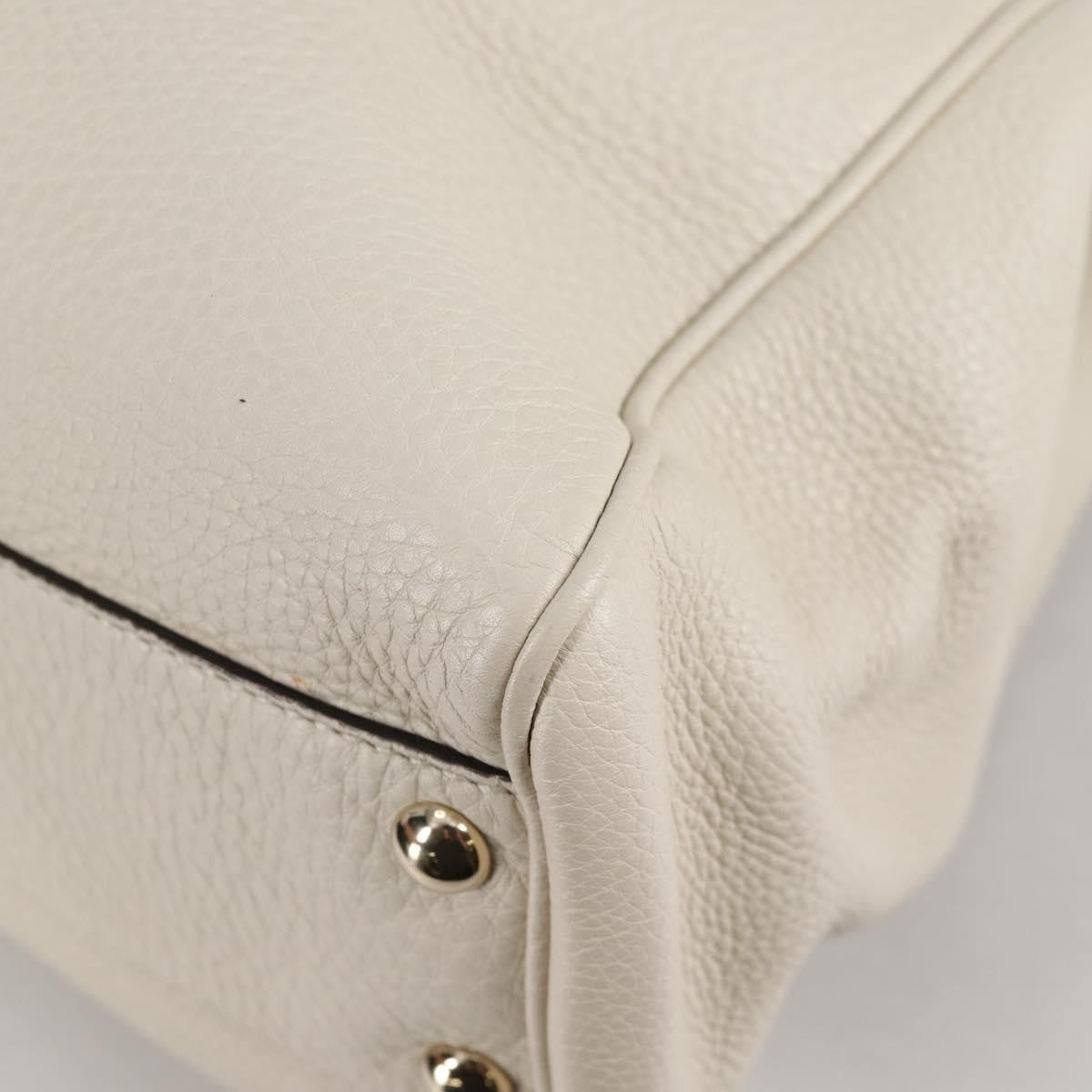 Gucci Bamboo shopper bag Leather, WHITE, LEATHER, Handbag