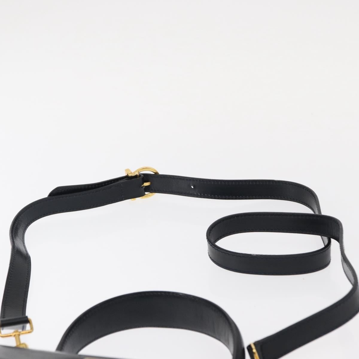 Salvatore Ferragamo Convertible Top Handle Bag Leather, NAVY, LEATHER, Handbag