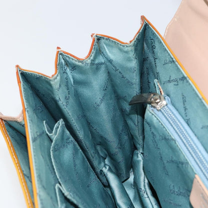 Salvatore Ferragamo Gancini handbag Patent leather, BROWN, PATENT_LEATHER, Handbag