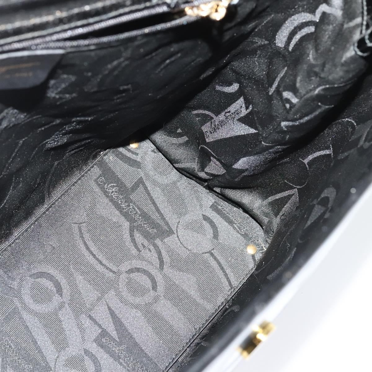 Salvatore Ferragamo Vintage Convertible Tote Patent leather, BLACK, PATENT_LEATHER, Tote bag