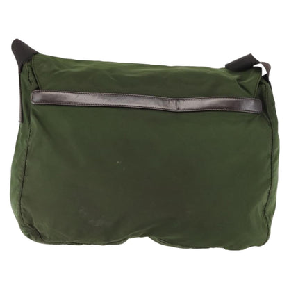 Prada Zip Buckle Messenger Bag Tessuto, KHAKI, NYLON, Crossbody bag