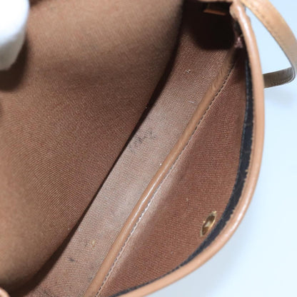 Christian Dior Vintage Honeycomb Flap Crossbody Bag Canvas and Leather, BLACK, CANVAS, Crossbody bag