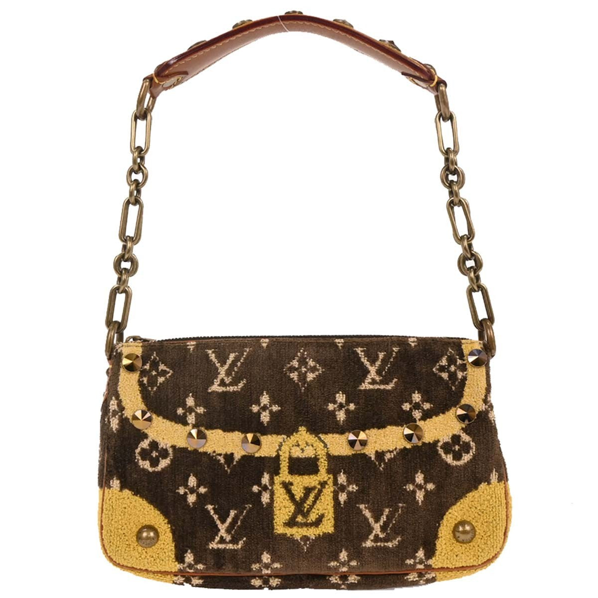 Louis Vuitton Trompe L'Oeil Pochette Monogram Velvet, BROWN, VELVET, Clutche & pouche