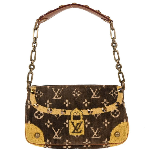 Louis Vuitton Trompe L'Oeil Pochette Monogram Velvet, BROWN, VELVET, Clutche & pouche