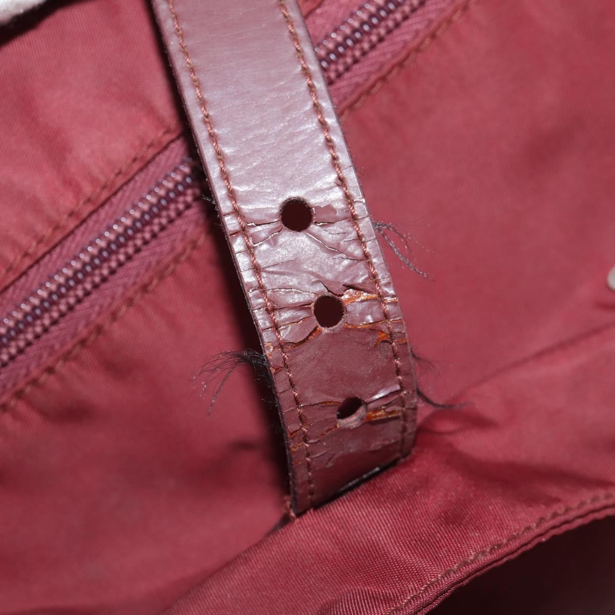 Prada Double Buckle Flap Messenger Bag Tessuto, BURGUNDY, NYLON, Shoulder bag