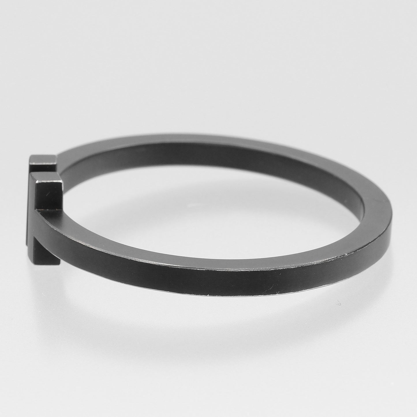 Tiffany & Co. T Square Bracelet Black Coated Steel, SILVER, STAINLESS_STEEL, Bracelet