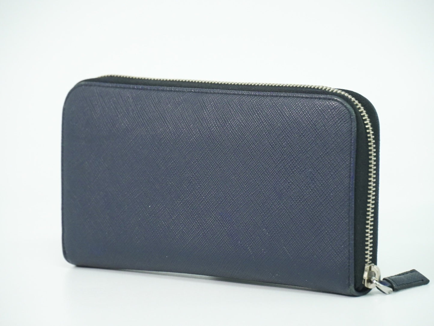 Prada Saffiano Wallet Leather, NAVY, LEATHER, Wallets