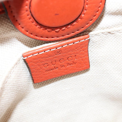 Gucci Bamboo Shopper Tote Leather, ORANGE, LEATHER, Handbag