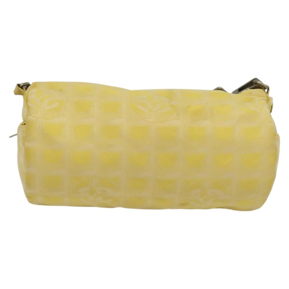 Chanel Travel Line Barrel Bag Nylon, YELLOW, NYLON, Travel bag