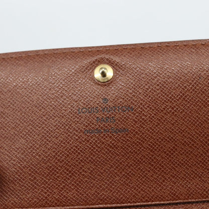 Louis Vuitton Porte Monnaie Tresor Wallet Monogram Canvas, BROWN, CANVAS, Wallets