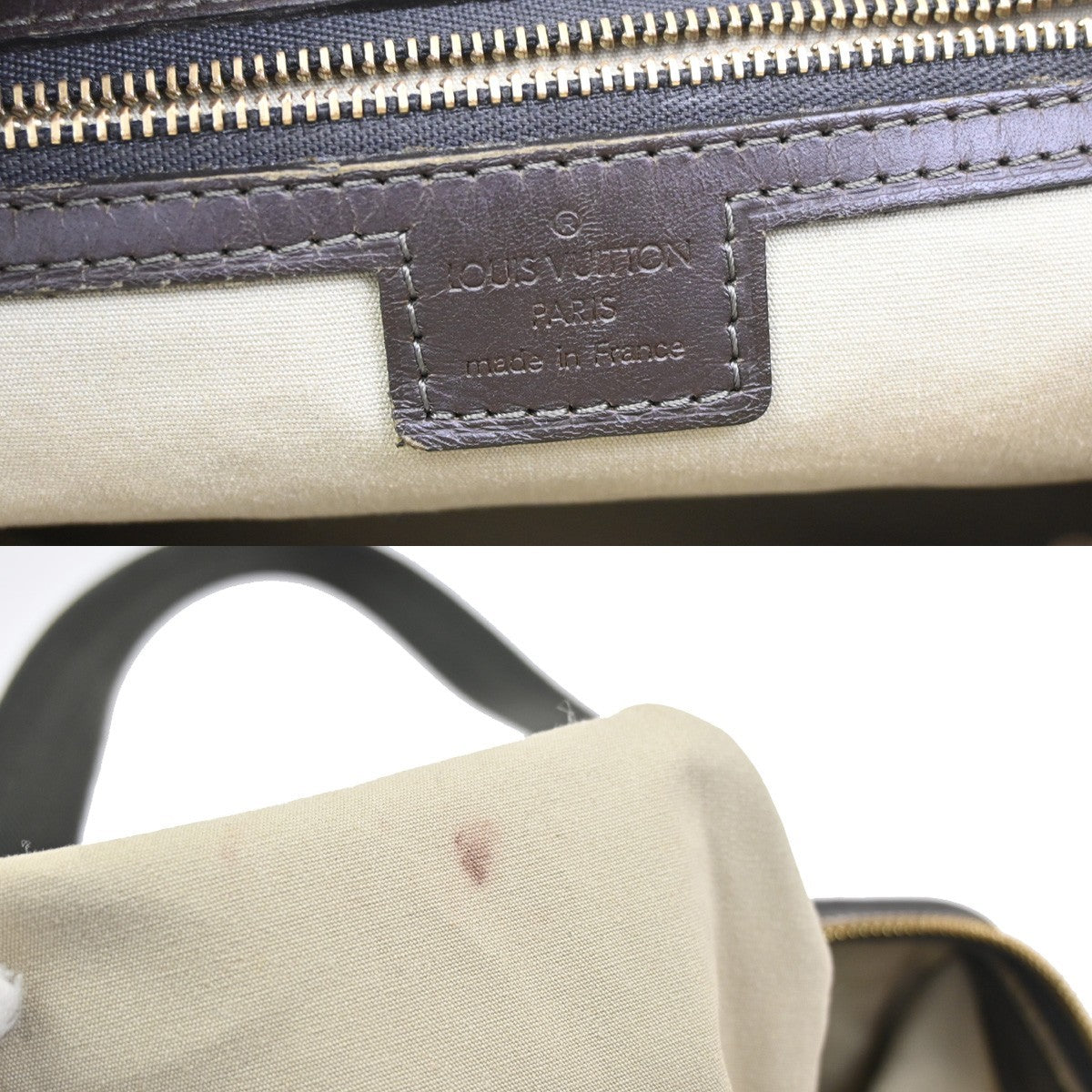 Louis Vuitton Josephine Handbag Mini Lin, KHAKI, CANVAS, Shoulder bag