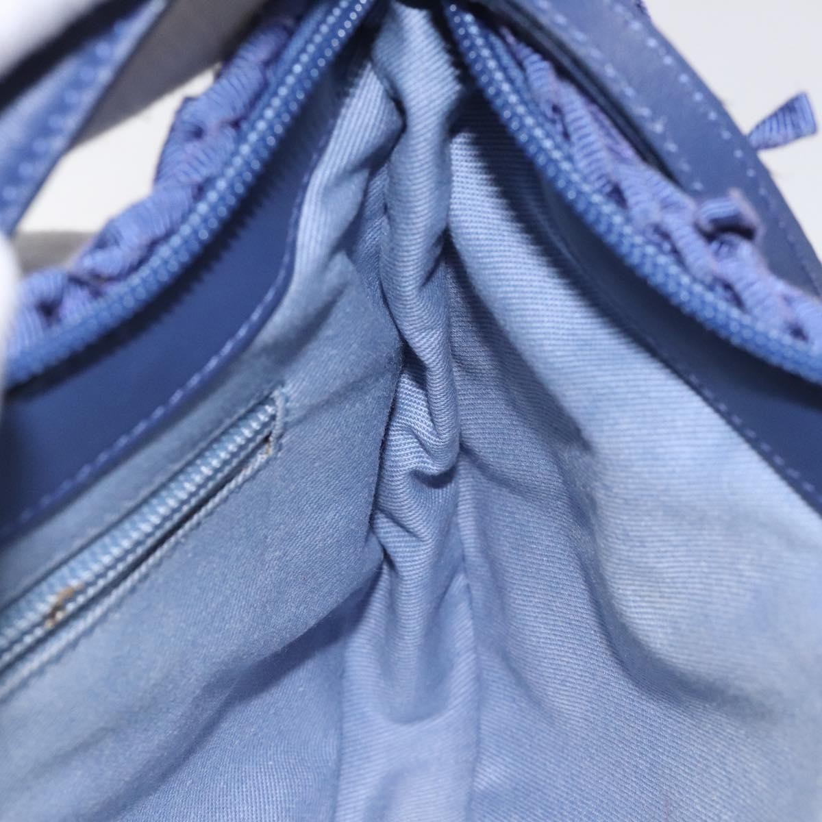 Salvatore Ferragamo Gancini Shoulder Bag Canvas, BLUE, CANVAS, Shoulder bag