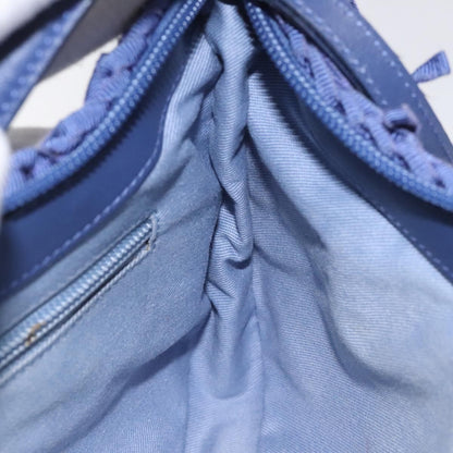 Salvatore Ferragamo Gancini Shoulder Bag Canvas, BLUE, CANVAS, Shoulder bag