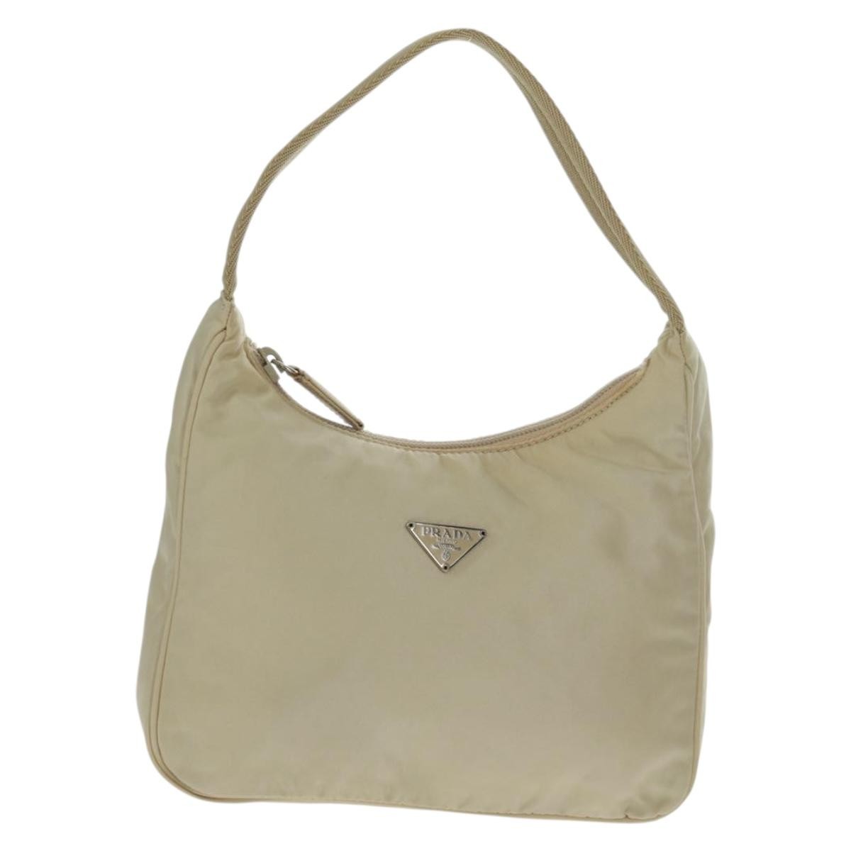 Prada Hobo Tessuto, BEIGE, NYLON, Handbag