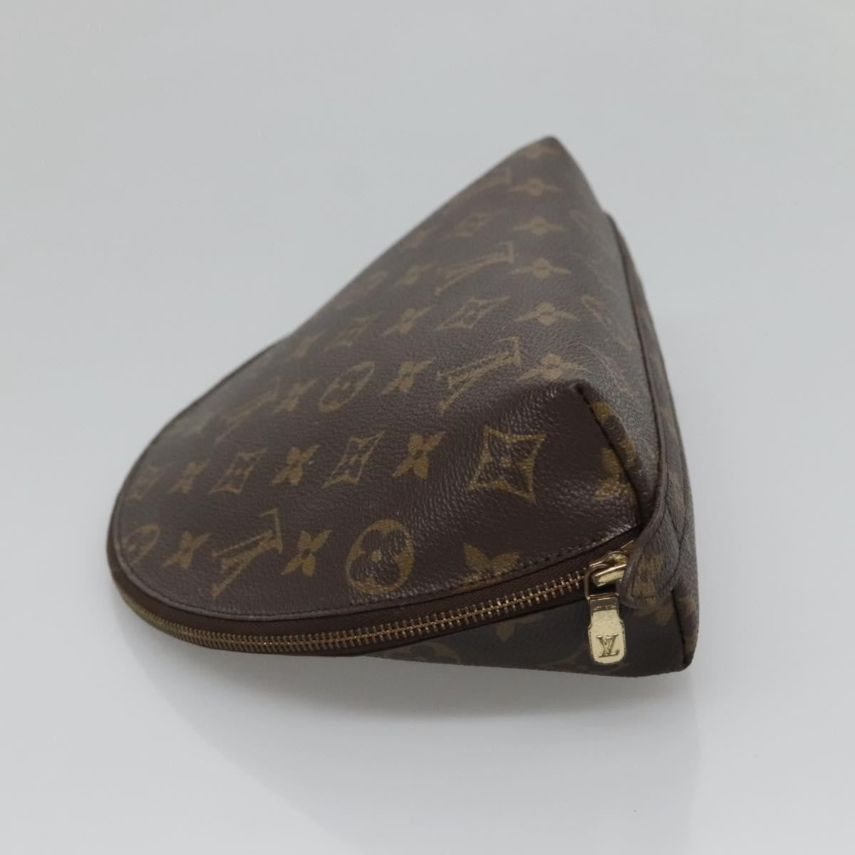 Louis Vuitton Trousse demi ronde Canvas, BROWN, CANVAS, Toiletry Case