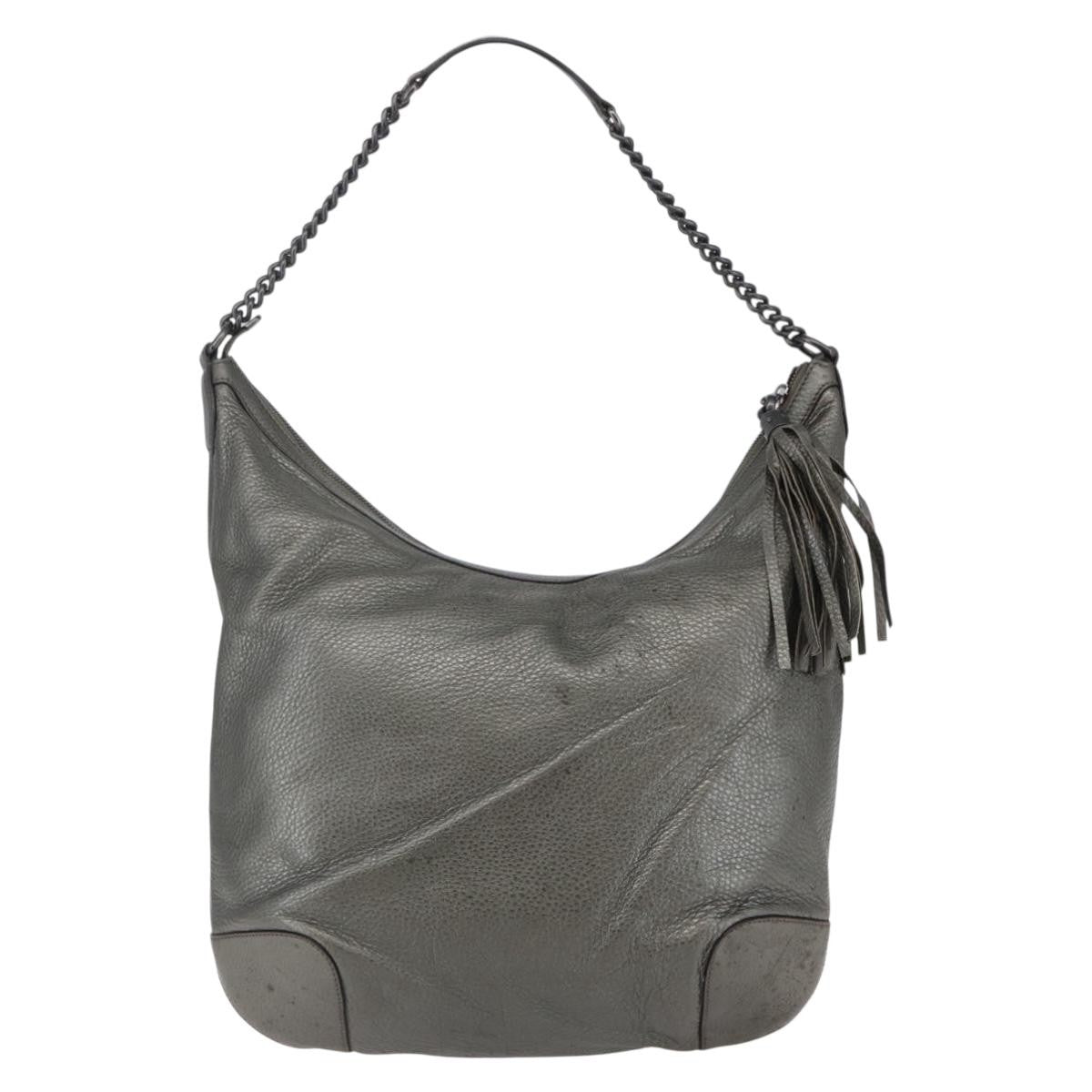 Gucci Soho Chain Hobo Leather, SILVER, LEATHER, Shoulder bag