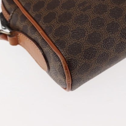 Celine Macadam Shoulder Bag PVC Leather, BROWN, CANVAS, Shoulder bag