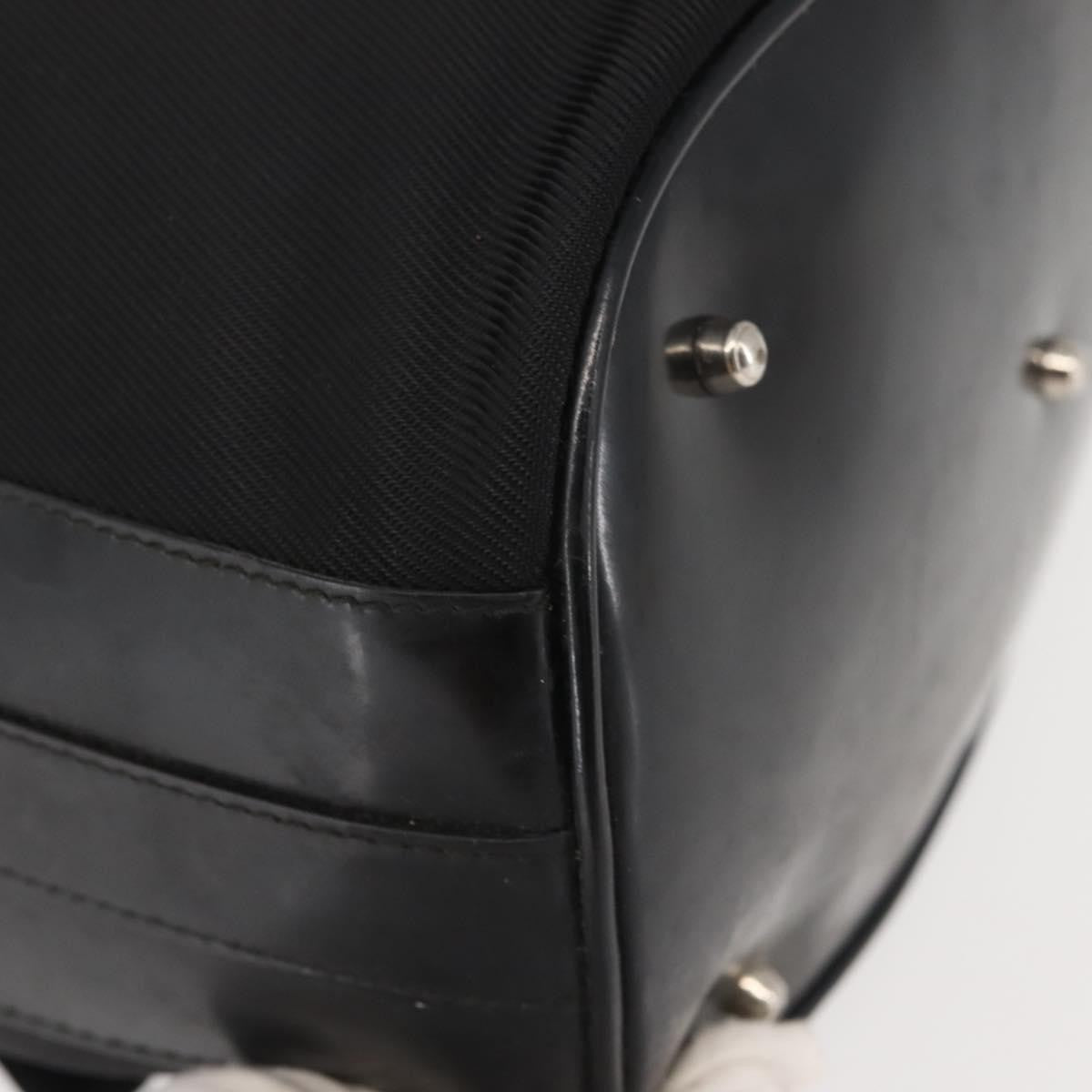 Gucci Vintage Bamboo Bucket Bag Nylon and Leather, BLACK, NYLON, Bag