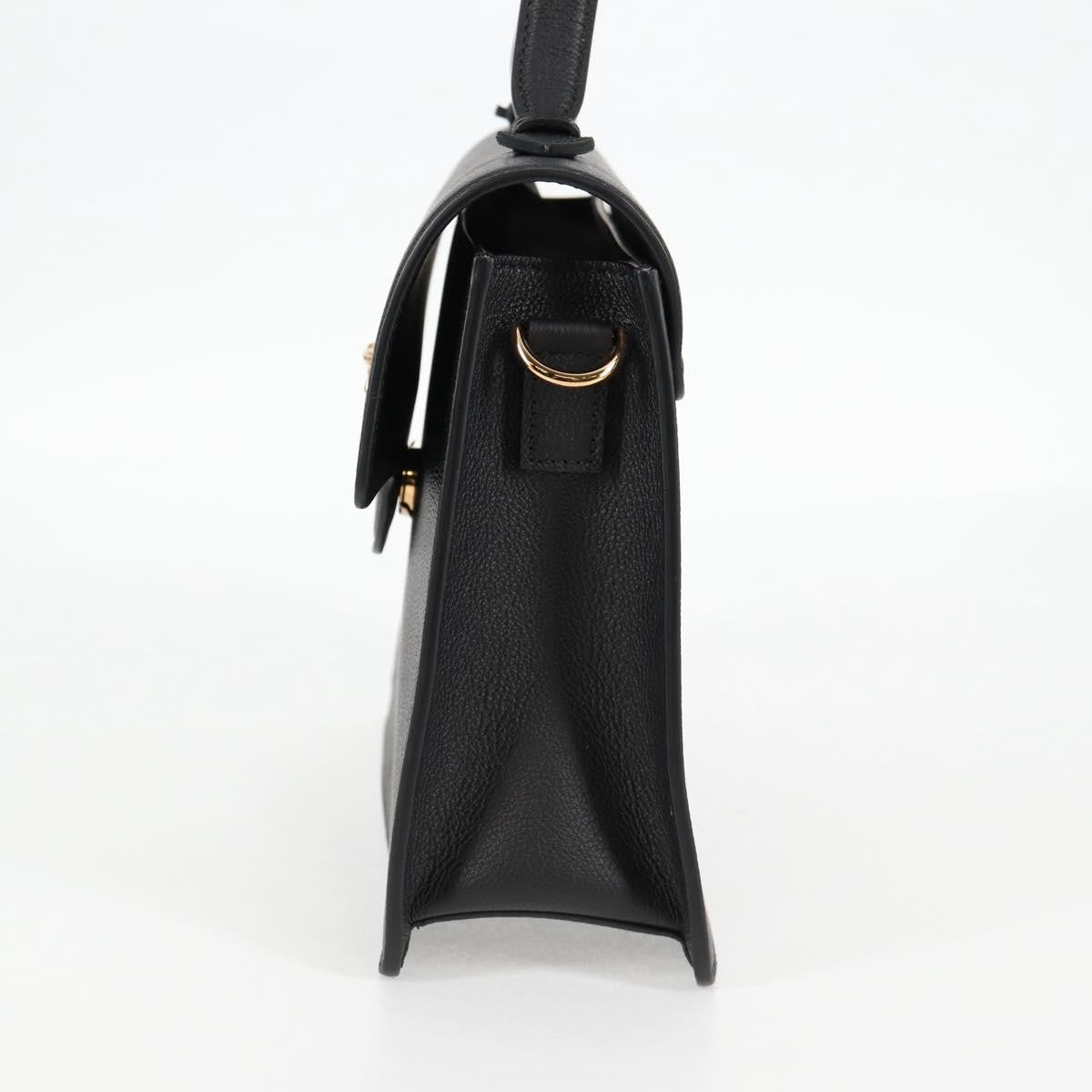 Versace La Medusa Top Handle Bag Leather, BLACK, LEATHER, Handbag