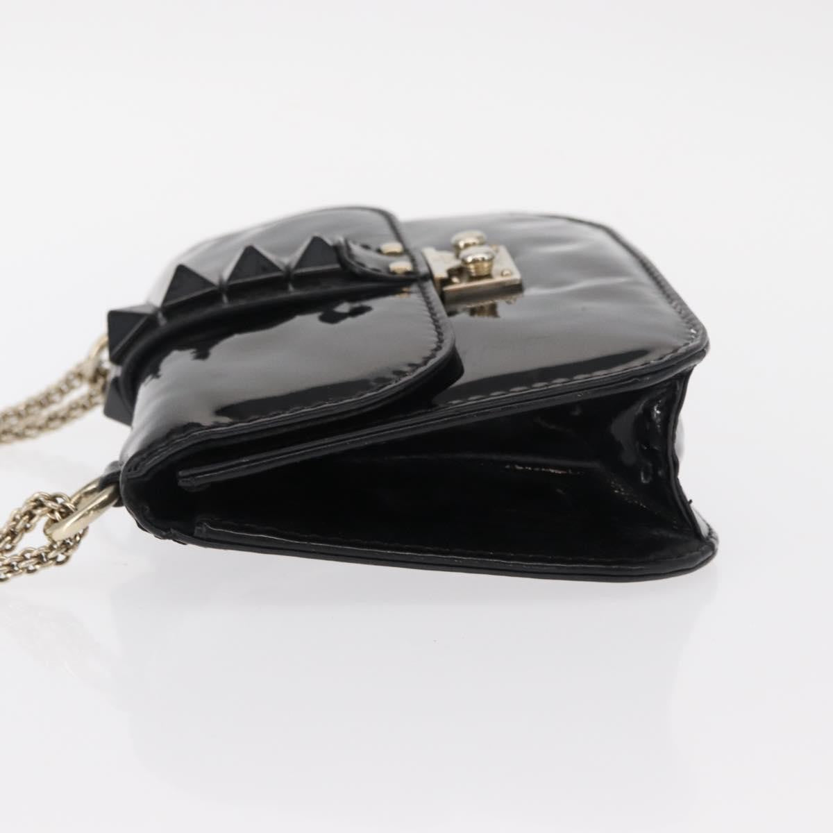 Valentino Garavani Glam Lock Shoulder Bag Patent, BLACK, PATENT_LEATHER, Shoulder bag