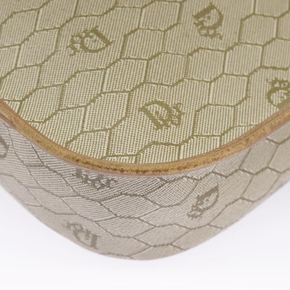 Christian Dior Vintage Honeycomb Shoulder Bag Canvas, BEIGE, CANVAS, Shoulder bag