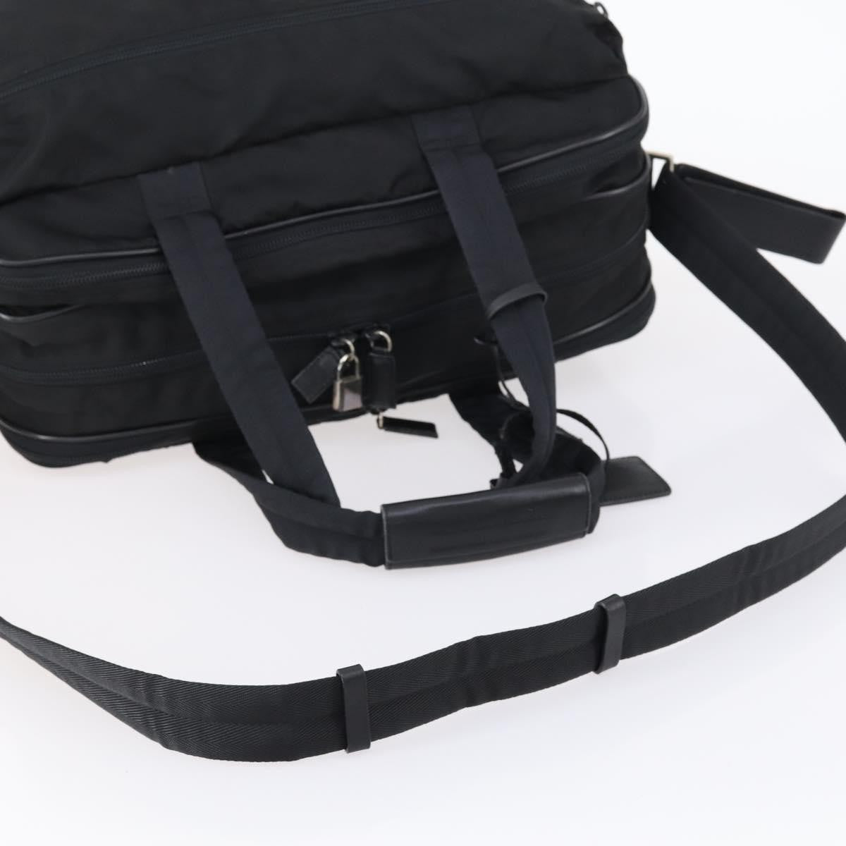 Prada Porta Computer Briefcase Tessuto and Saffiano Leather, BLACK, NYLON, Briefcase