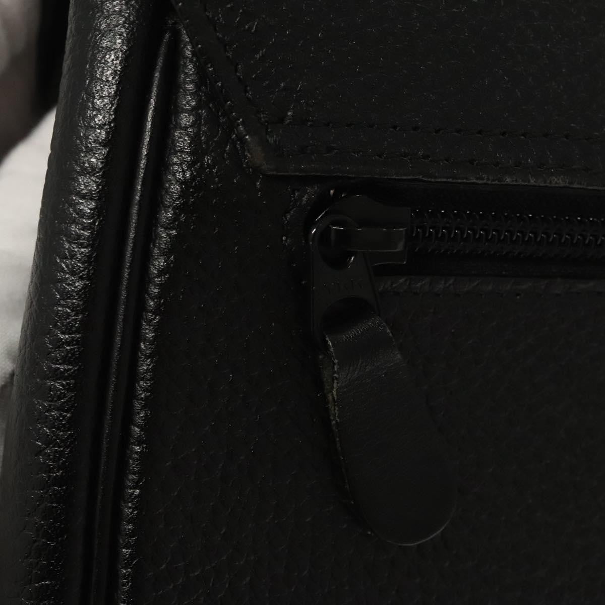 Burberry Vintage Handbag Leather, BLACK, LEATHER, Handbag