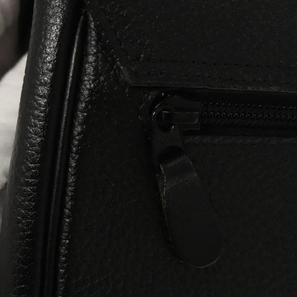 Burberry Vintage Handbag Leather, BLACK, LEATHER, Handbag