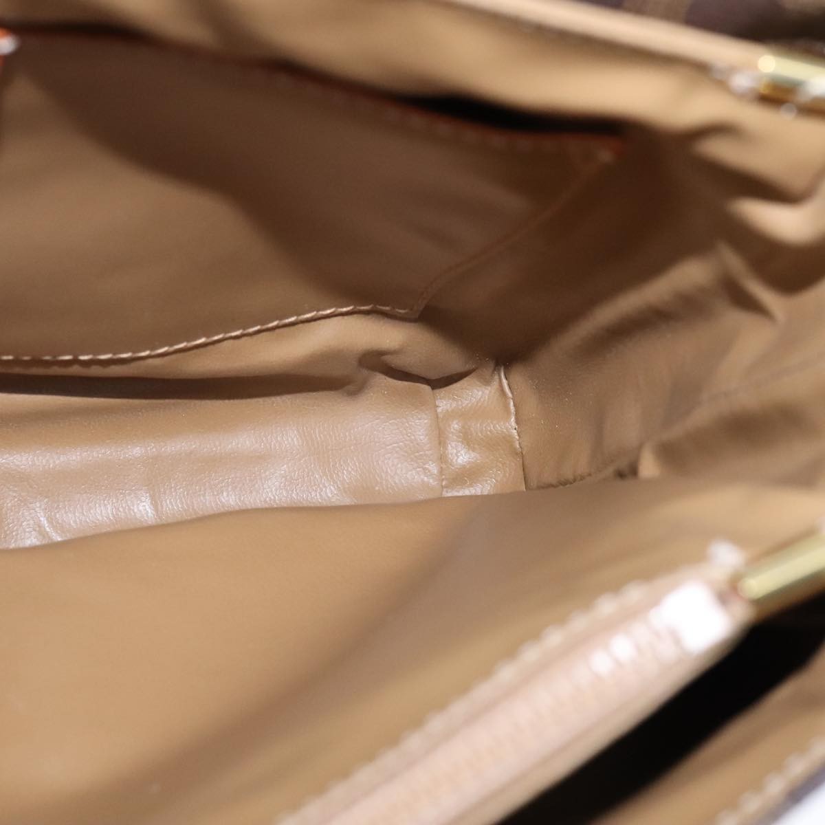 Celine Macadam Shoulder Bag PVC Leather, BROWN, CANVAS, Shoulder bag