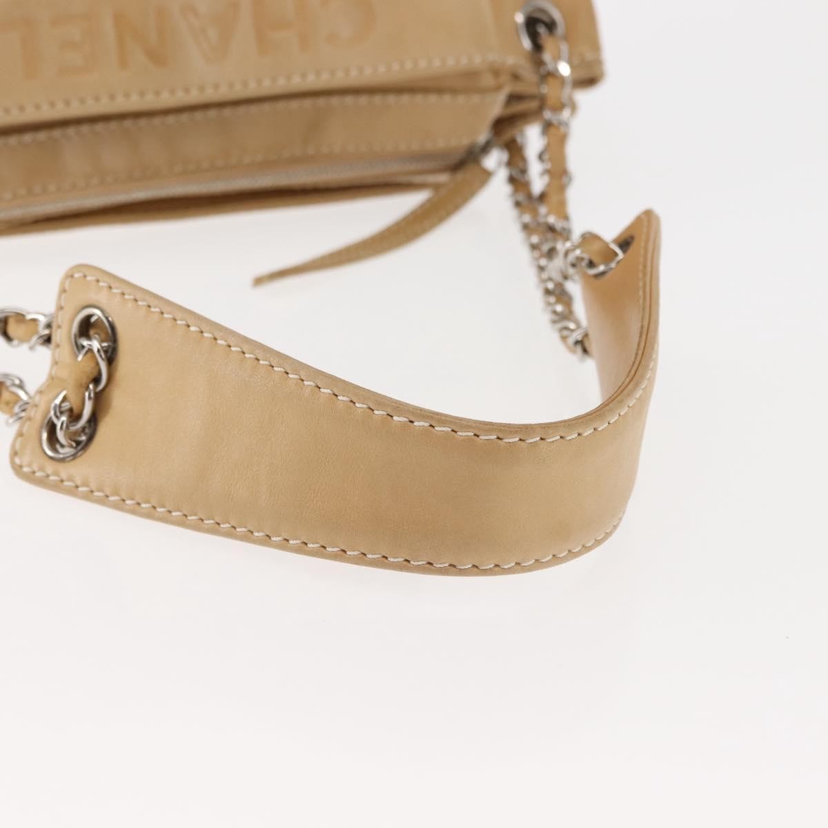 Chanel Lax Accordion Camera Bag Leather, BEIGE, LEATHER, Crossbody bag