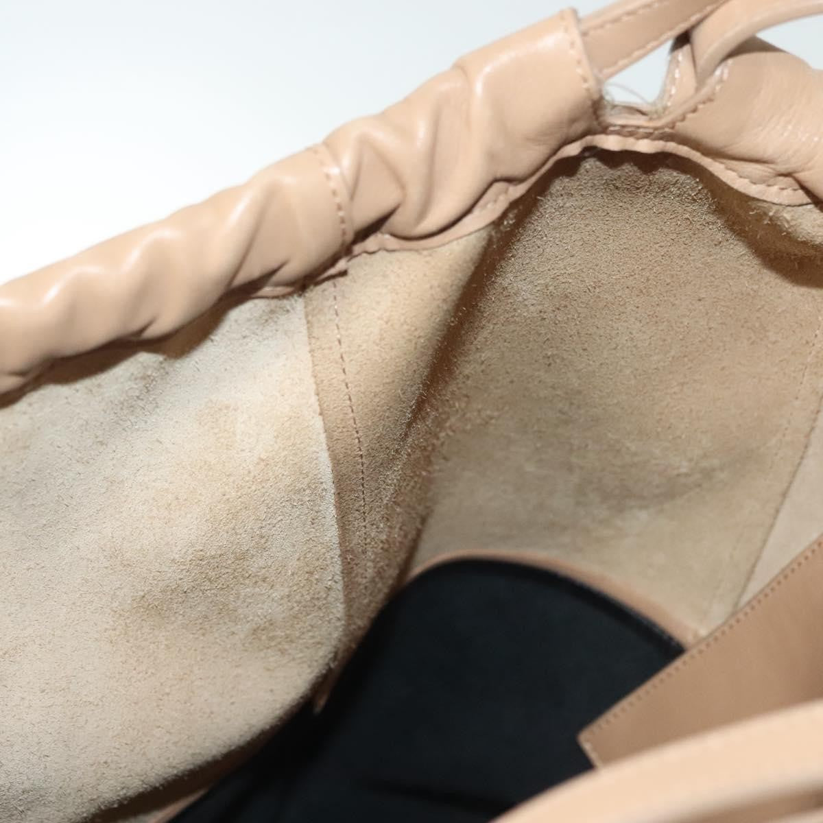 Celine Bicolor Drawstring Cabas Tote Leather, BEIGE, LEATHER, Tote bag