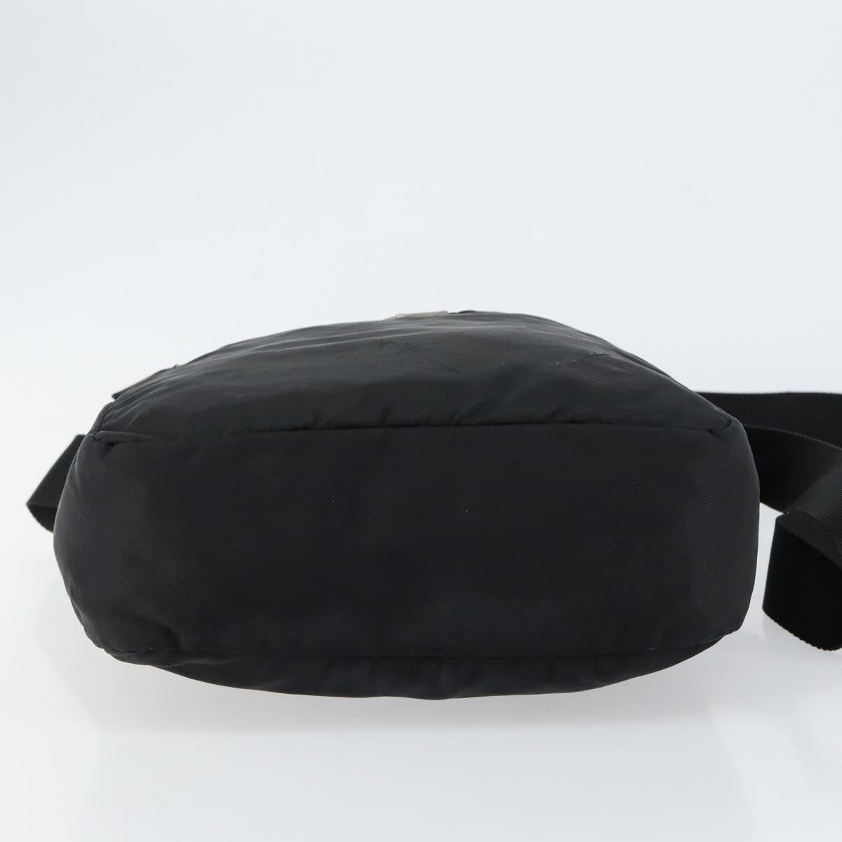 Prada Front Pocket Messenger Bag Tessuto, BLACK, NYLON, Shoulder bag