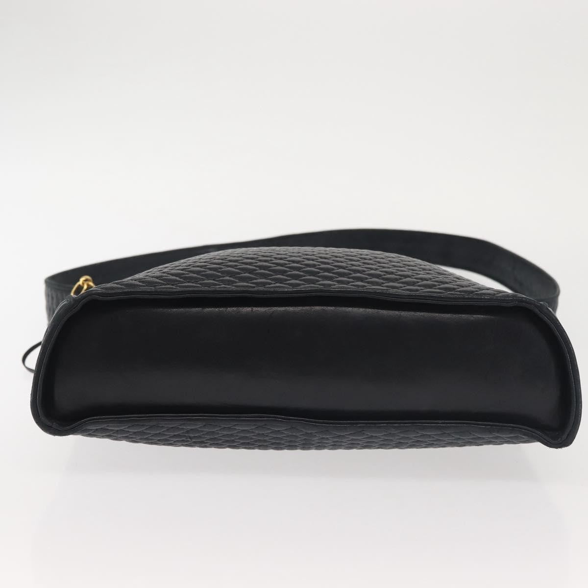 Bally Vintage Shoulder Bag Leather, NAVY, LEATHER, Shoulder bag